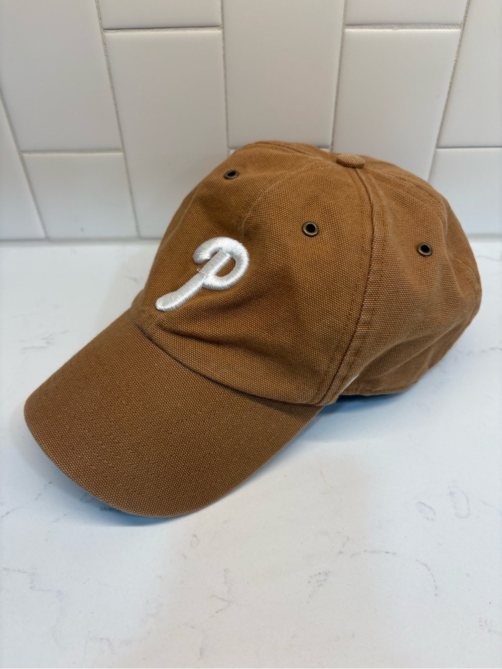Carhartt x 47 Brand Philadelphia Phillies MLB Canvas Brown Dad Hat Cap OSFA